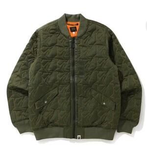 BAPE Sta Quilting Bomber Jacket – FW20, Olivedrab/Orange, XL